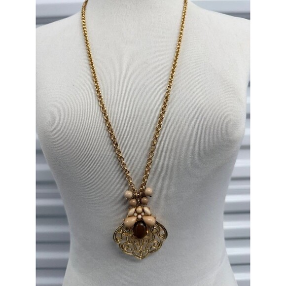 New York & Company Jewelry - Gold-Tone Pendant Necklace with Beaded Accents